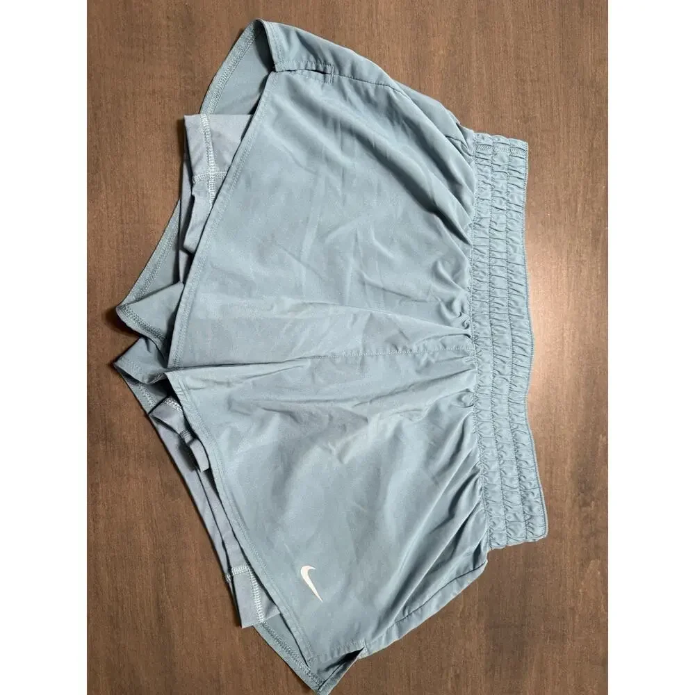 Women's NIKE DRI-FIT Blue Activewear Athletic Shorts with spandex Size Med